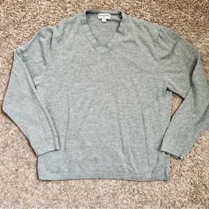 Banana Republic Gray V-Neck Men’s Sweater I Size L